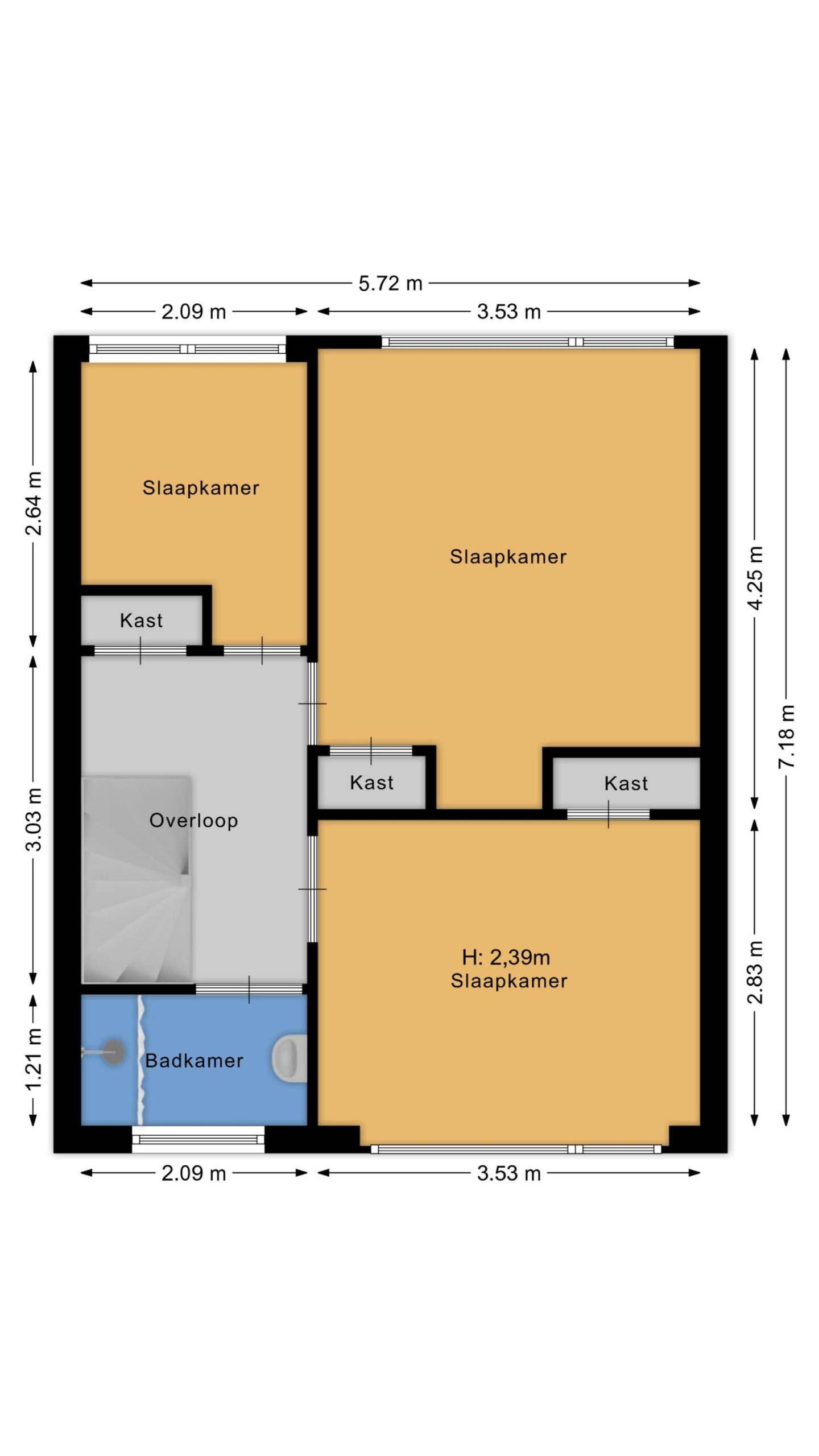Plattegrond eerste verdieping